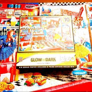 Master Pieces Jigsaw Puzzle Good Times Diner 500 Pieces Complete
